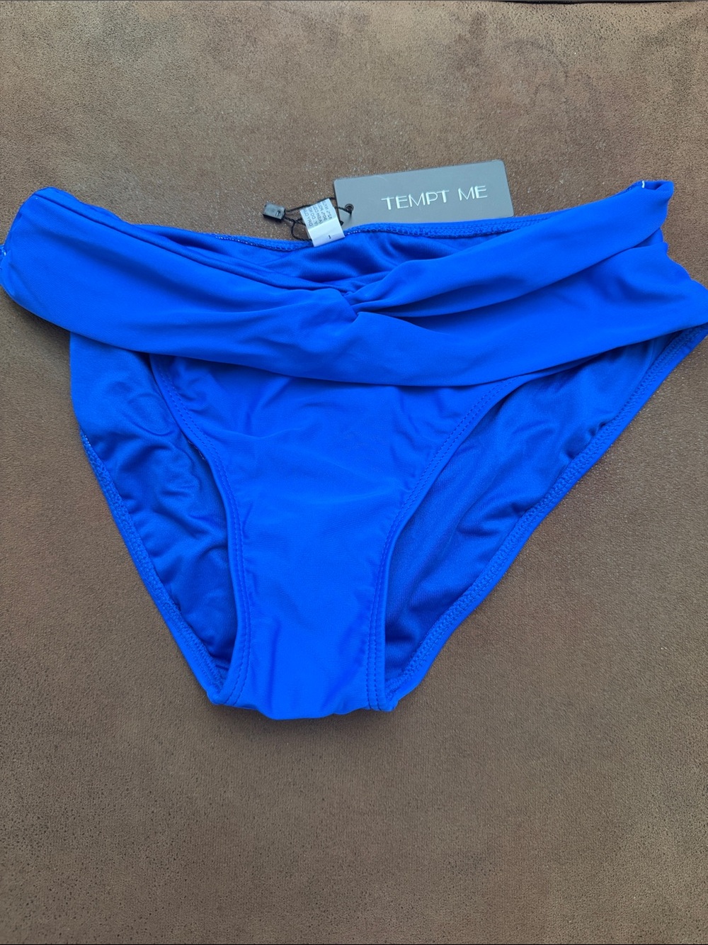Tempt Me Women’s Royal Blue Fold-Over Bikini Bottom Sz Small NWT